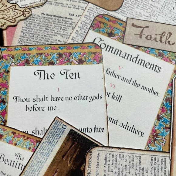 Lot 26 Plus Faith Journaling Cards mq Illustrated Bible Journaling Kit Supplies - Picture 8 of 16